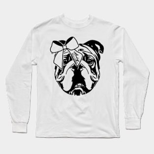 Lady bulldog spirit mascot Long Sleeve T-Shirt